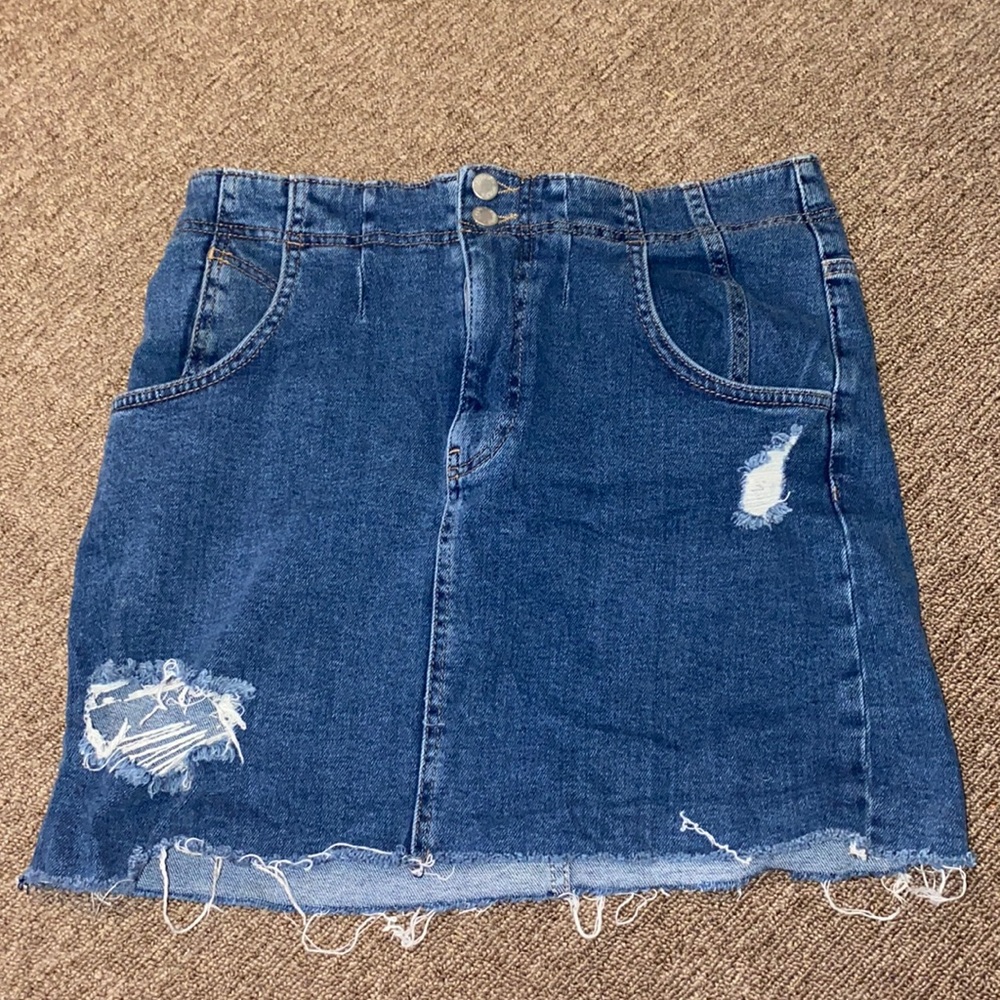 Free People denim skirt